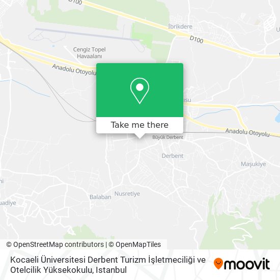 Kocaeli Üniversitesi Derbent Turizm İşletmeciliği ve Otelcilik Yüksekokulu map
