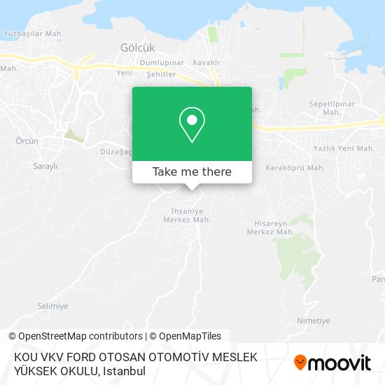 KOU VKV FORD OTOSAN OTOMOTİV MESLEK YÜKSEK OKULU map