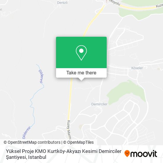 Yüksel Proje KMO Kurtköy-Akyazı Kesimi Demirciler Şantiyesi map