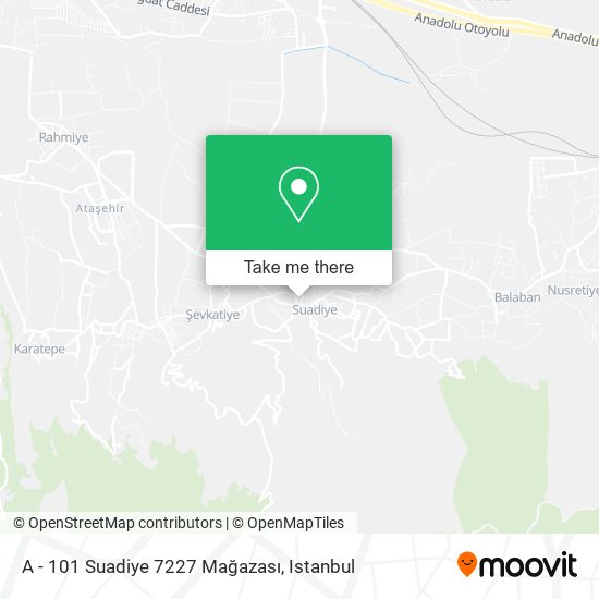 A - 101 Suadiye 7227 Mağazası map