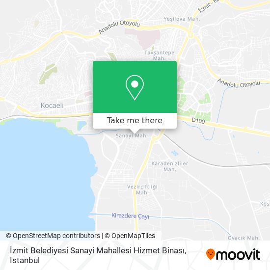 İzmit Belediyesi Sanayi Mahallesi Hizmet Binası map