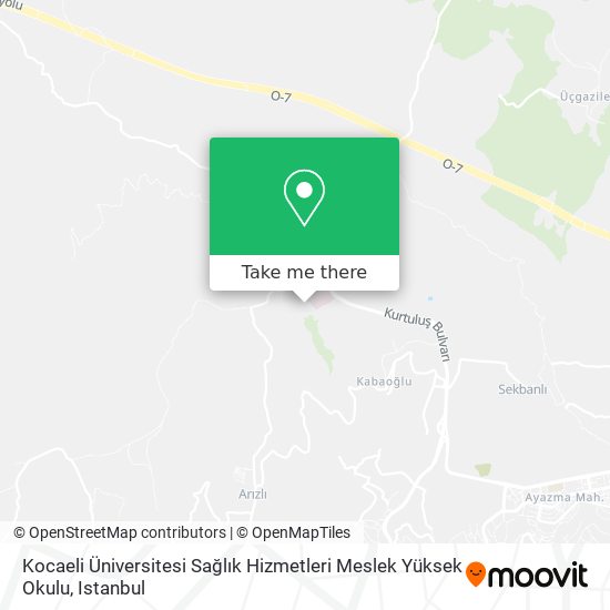 Kocaeli Üniversitesi Sağlık Hizmetleri Meslek Yüksek Okulu map