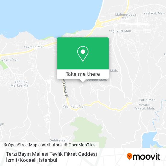 Terzi Bayırı Mallesi Tevfik Fikret Caddesi İzmit / Kocaeli map