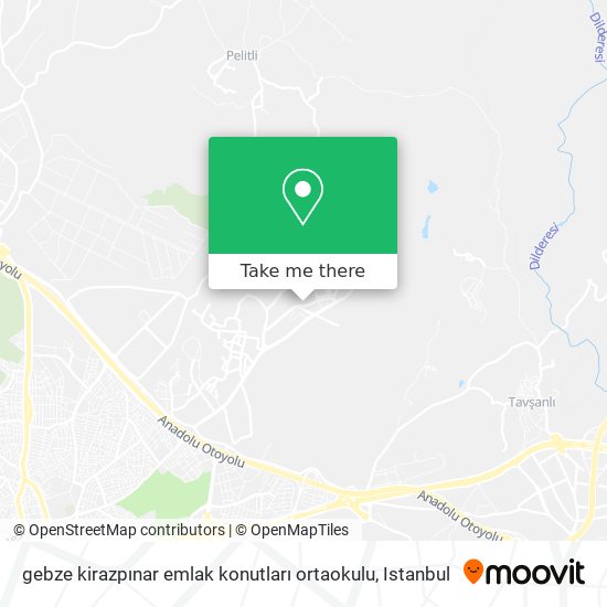 gebze kirazpınar emlak konutları ortaokulu map