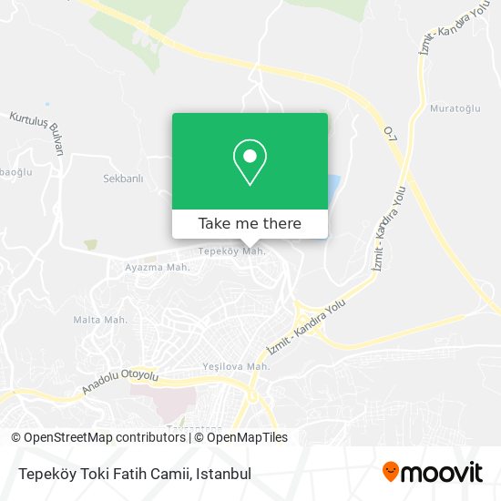 Tepeköy Toki Fatih Camii map