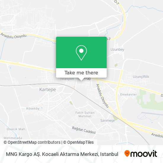 MNG Kargo AŞ. Kocaeli Aktarma Merkezi map