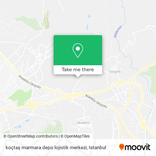 koçtaş marmara depo lojistik merkezi map