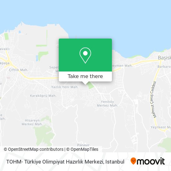 TOHM- Türkiye Olimpiyat Hazırlık Merkezi map