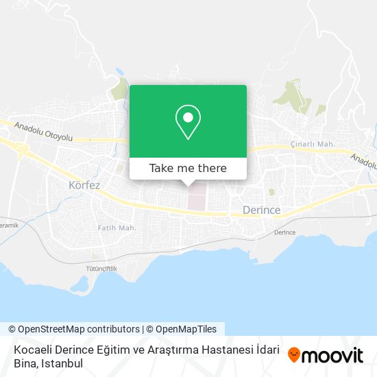 Kocaeli Derince Eğitim ve Araştırma Hastanesi İdari Bina map