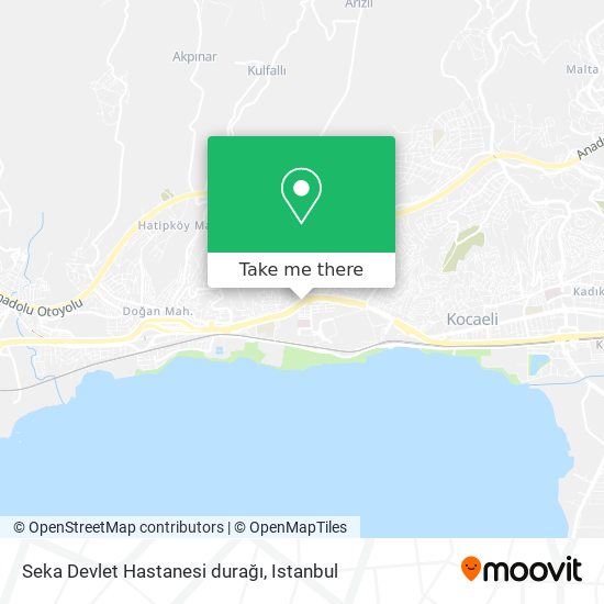 Seka Devlet Hastanesi durağı map