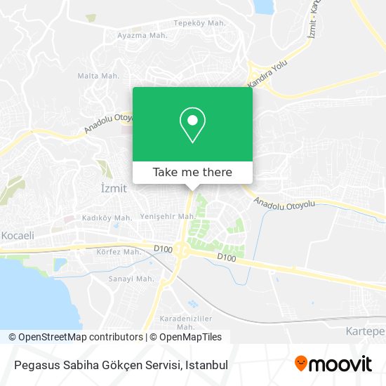 Pegasus Sabiha Gökçen Servisi map