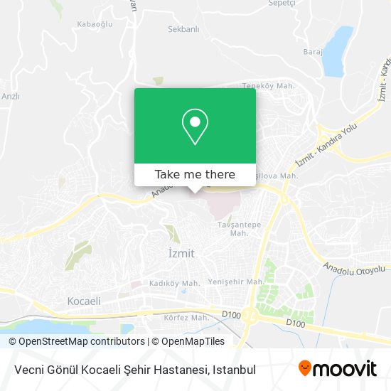 Vecni Gönül Kocaeli Şehir Hastanesi map