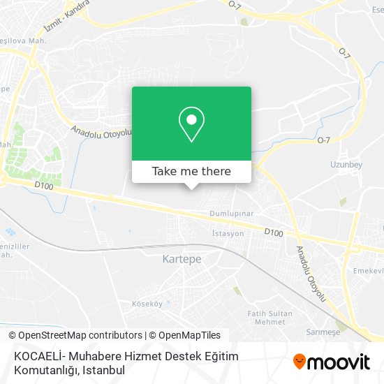 KOCAELİ- Muhabere Hizmet Destek Eğitim Komutanlığı map