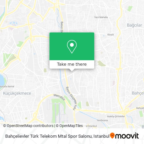 Bahçelievler Türk Telekom Mtal Spor Salonu map