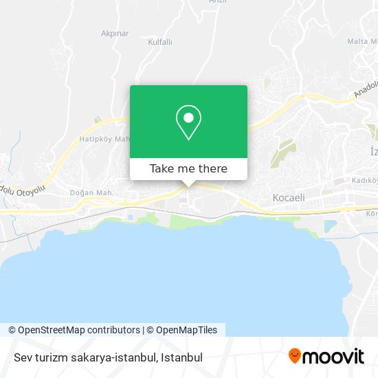 Sev turizm sakarya-istanbul map