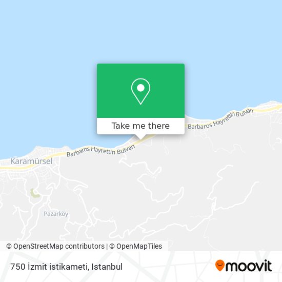 750 İzmit istikameti map