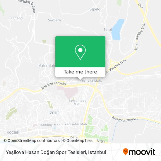 Yeşilova Hasan Doğan Spor Tesisleri map