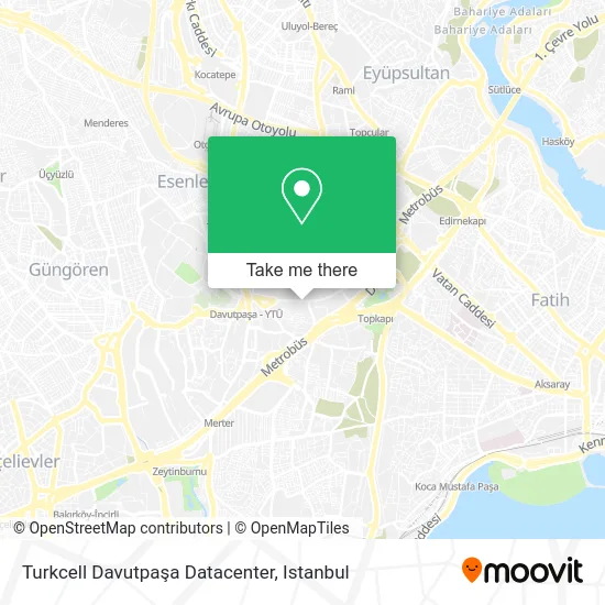 Turkcell Davutpaşa Datacenter map