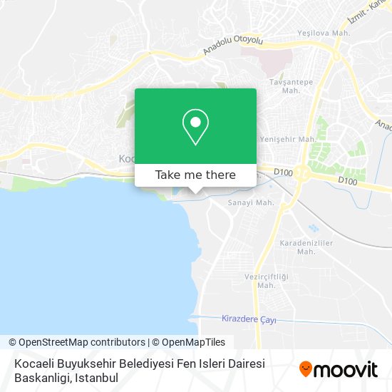 Kocaeli Buyuksehir Belediyesi Fen Isleri Dairesi Baskanligi map