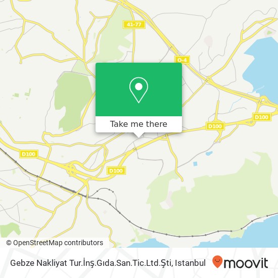 Gebze Nakliyat Tur.İnş.Gıda.San.Tic.Ltd.Şti map