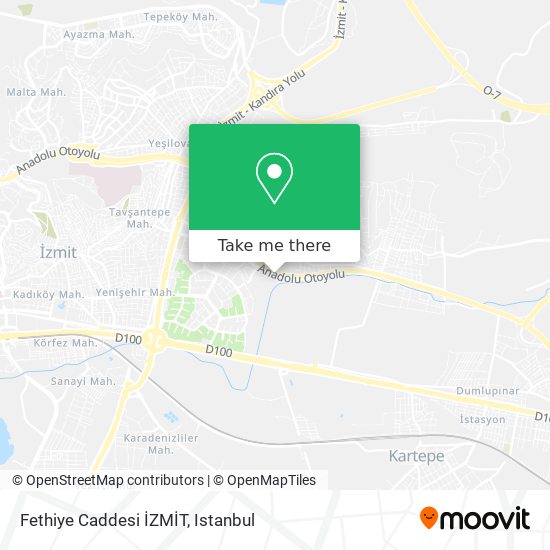 Fethiye Caddesi İZMİT map