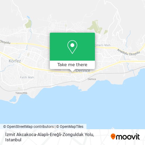 İzmit Akcakoca-Alaplı-Ereğli-Zonguldak Yolu map