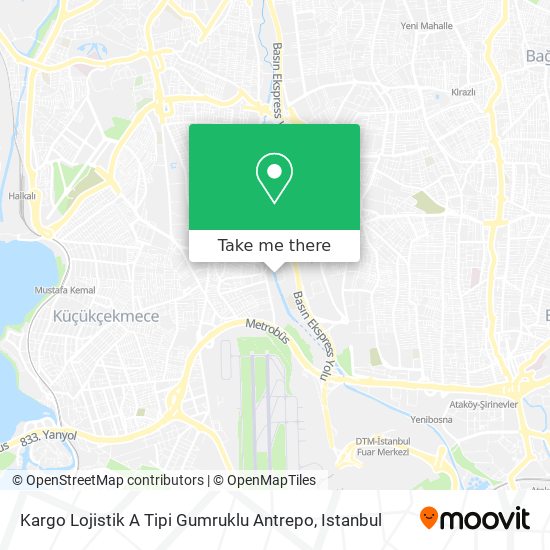 Kargo Lojistik A Tipi Gumruklu Antrepo map