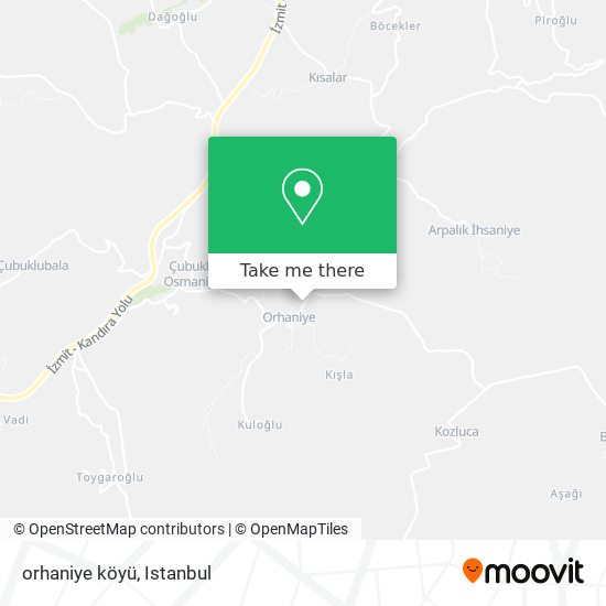 orhaniye köyü map