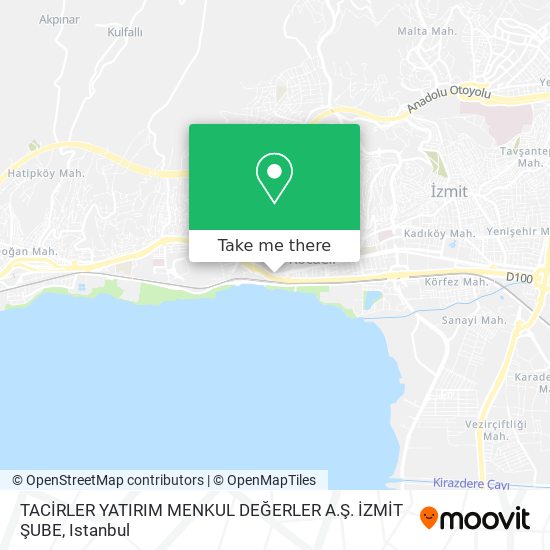 TACİRLER YATIRIM MENKUL DEĞERLER A.Ş. İZMİT ŞUBE map