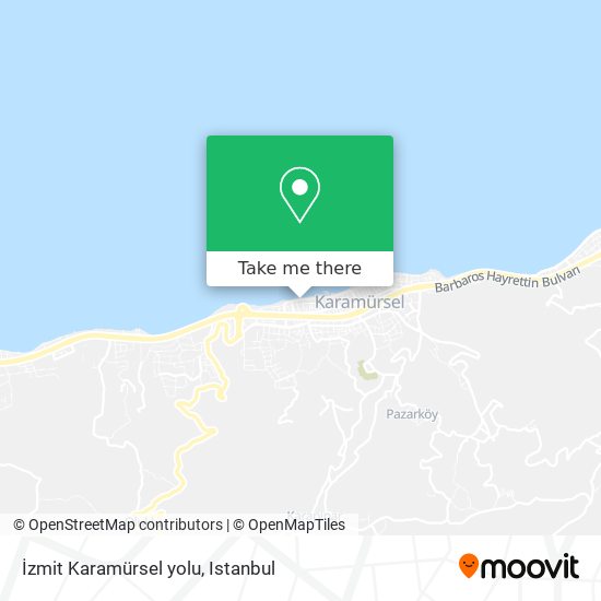 İzmit Karamürsel yolu map