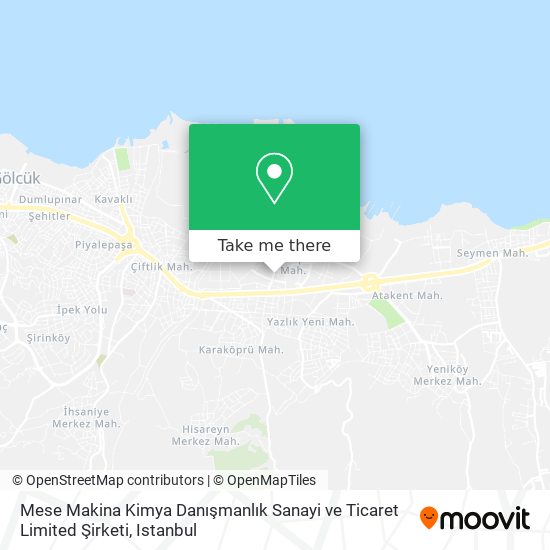 Mese Makina Kimya Danışmanlık Sanayi ve Ticaret Limited Şirketi map