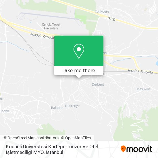 Kocaeli Üniverstesi Kartepe Turizm Ve Otel İşletmeciliği MYO map