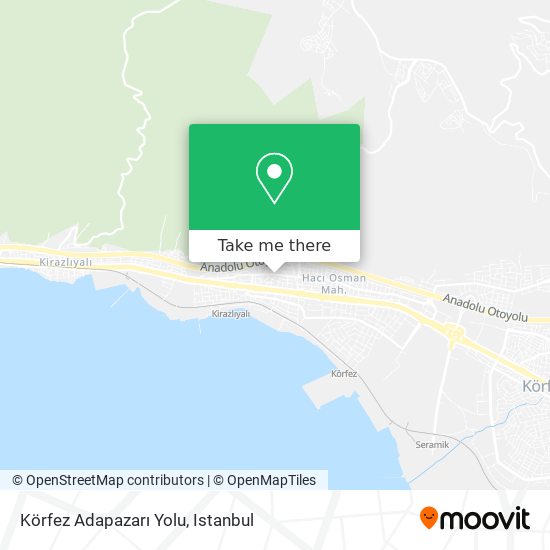 Körfez Adapazarı Yolu map