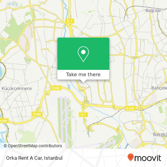 Orka Rent A Car map