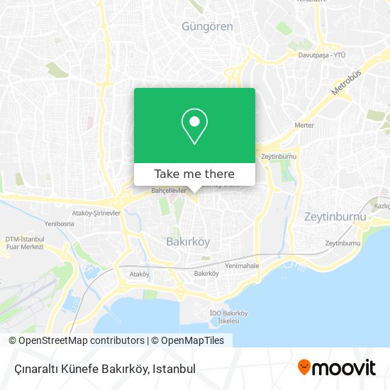 Çınaraltı Künefe Bakırköy map