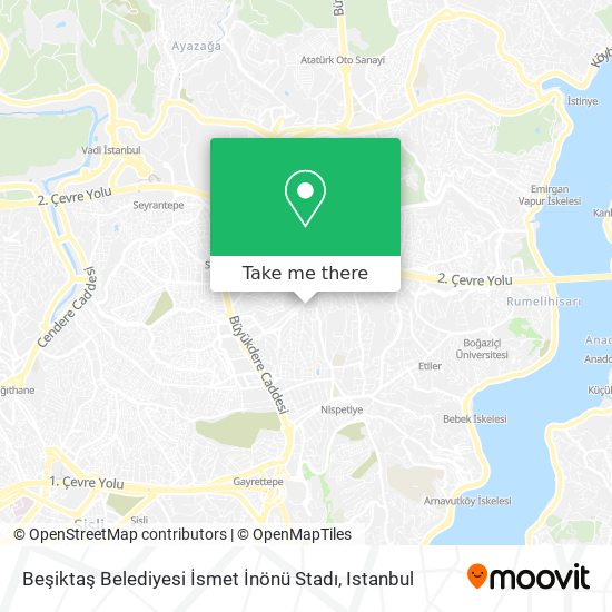 Beşiktaş Belediyesi İsmet İnönü Stadı map