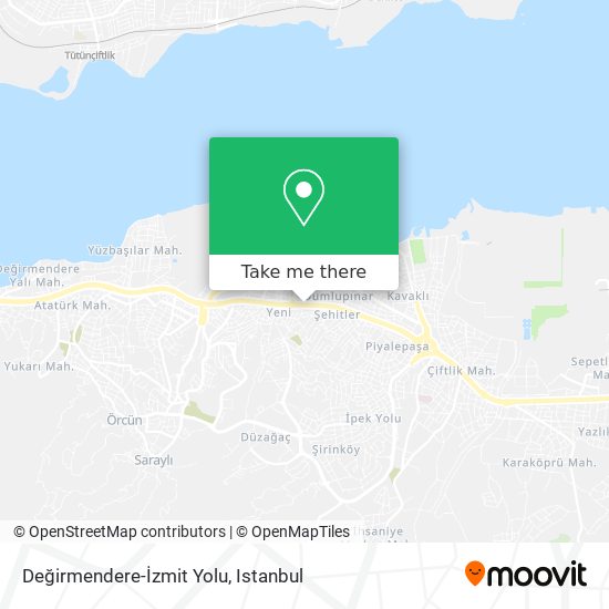 Değirmendere-İzmit Yolu map