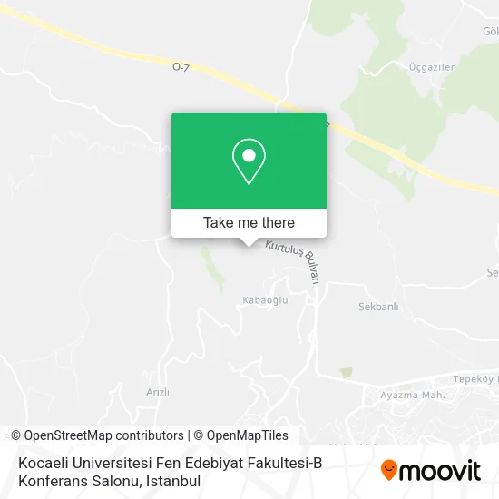 Kocaeli Universitesi Fen Edebiyat Fakultesi-B  Konferans Salonu map