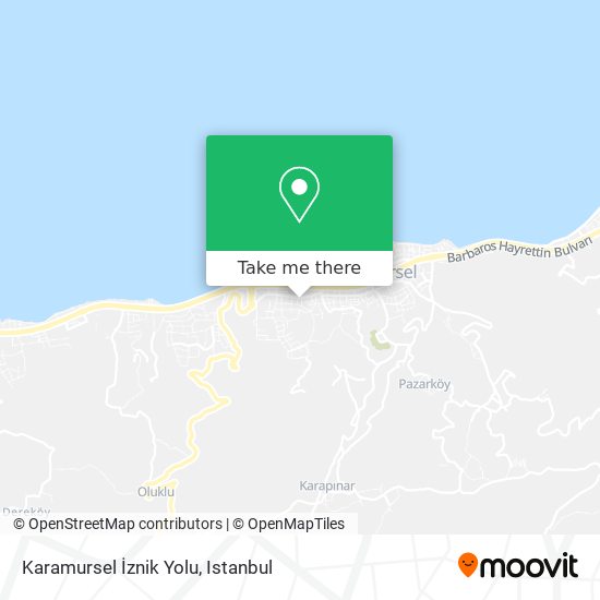 Karamursel İznik Yolu map