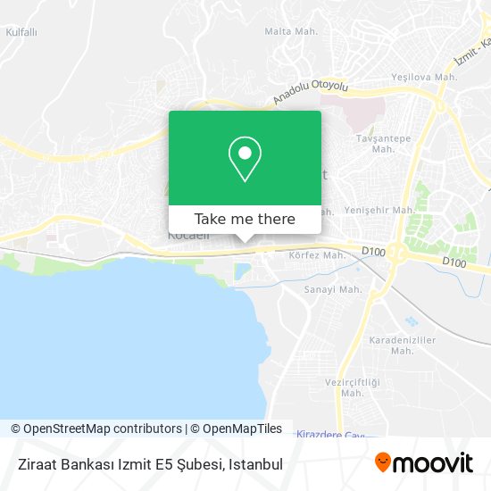 Ziraat Bankası Izmit E5 Şubesi map