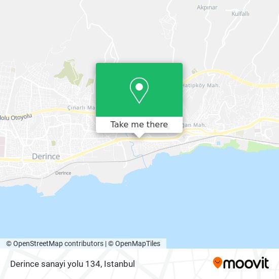 Derince sanayi yolu 134 map