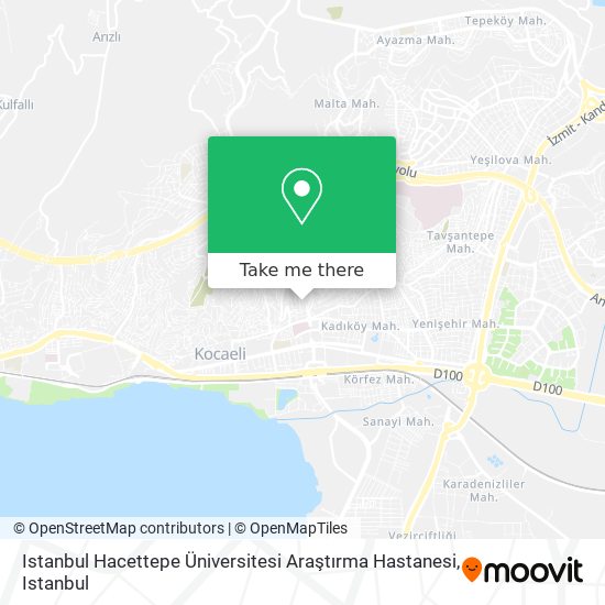 Istanbul Hacettepe Üniversitesi Araştırma Hastanesi map