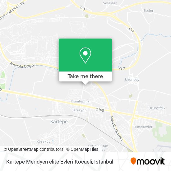 Kartepe Meridyen elite Evleri-Kocaeli map