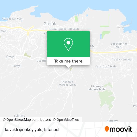 kavaklı şirinköy yolu map