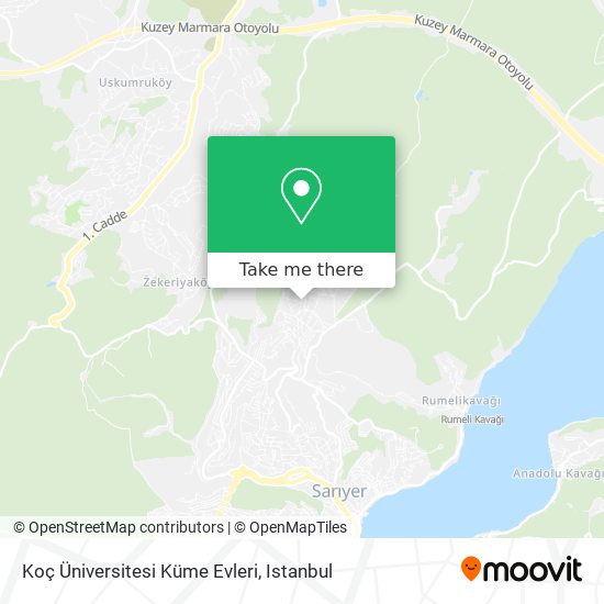 Koç Üniversitesi Küme Evleri map