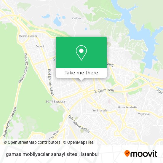 gamas mobilyacılar sanayi sitesi map