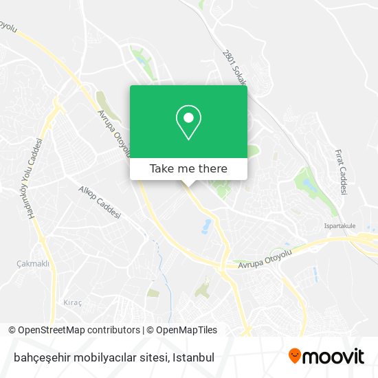 bahçeşehir mobilyacılar sitesi map