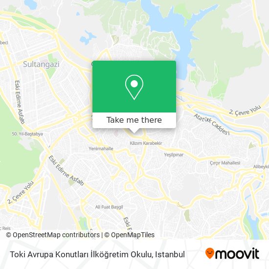 Toki Avrupa Konutları İlköğretim Okulu map