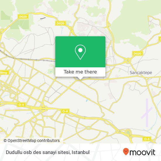 Dudullu osb des sanayi sitesi map