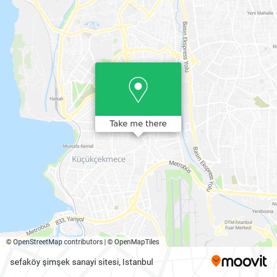 sefaköy şimşek sanayi sitesi map